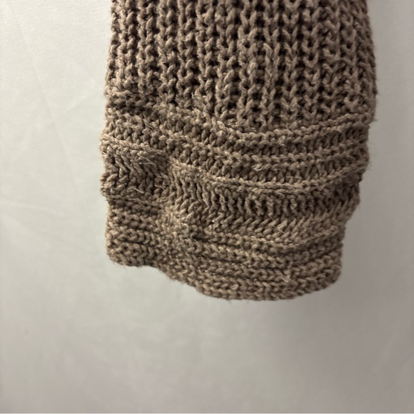 Madewell Sweater Womens Size Medium Cable Knit Cropped Crewneck Taupe - Picture 5 of 9